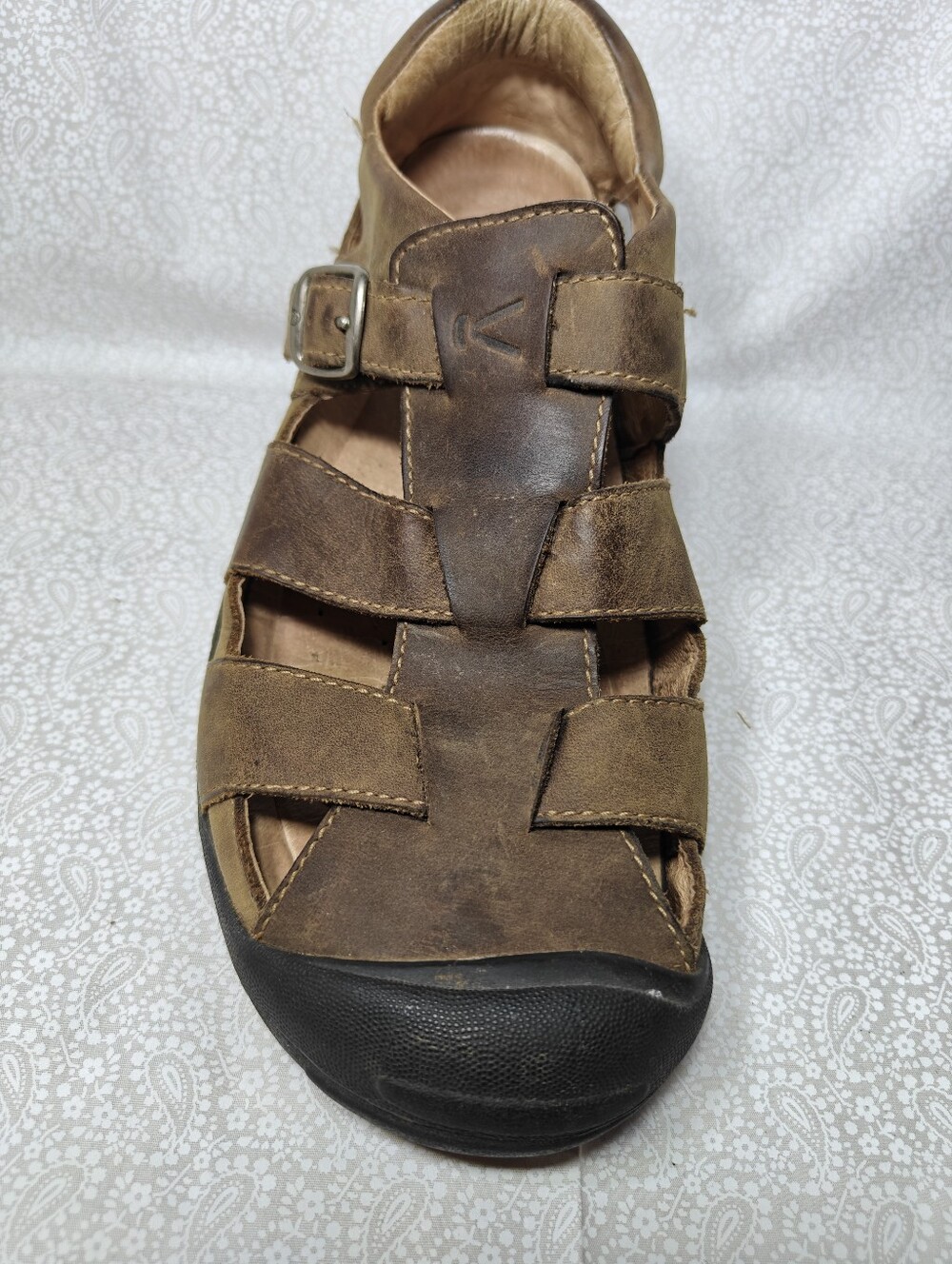 Keen Brown Leather Fisherman Closed Toe Strap Outdoor Walking Womens Shoes Sz 11 - Picture 6 of 9